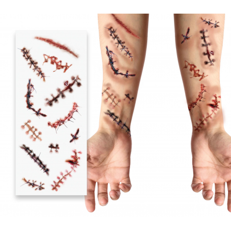 TATUAGGIO CON CICATRICE 30X13 CM