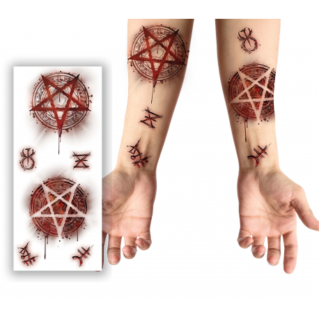 TATUAGGIO SATANICO 30X13 CM