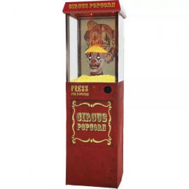 DISTRIBUTORE POPCORN ANIMATO CON CLOWN SPAVENTOSO - Altezza 1,7mt