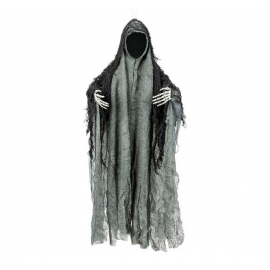 FANTASMA NERO \\"SENZA FACCIA\\" 46cm - Decorazione da appendere Halloween