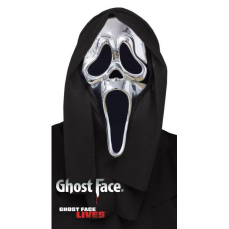 MASCHERA \\"SCREAM\\" ARGENTO CROMATO GHOST FACE® - ORIGINALE!!