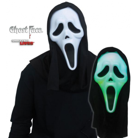 MASCHERA \\"SCREAM\\" LUMINOSA GHOST FACE® - ORIGINALE!!! Con cambio colore