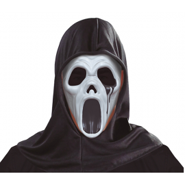 MASCHERA ASSASSINO CON CAPPUCCIO, PVC