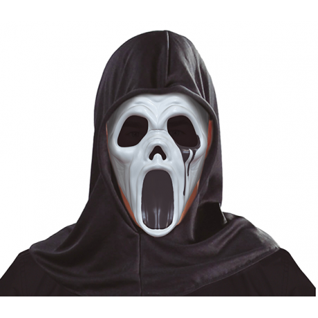 MASCHERA ASSASSINO CON CAPPUCCIO, PVC