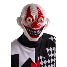 MASCHERA CLOWN IN PLASTICA CON OCCHI SPORGENTI