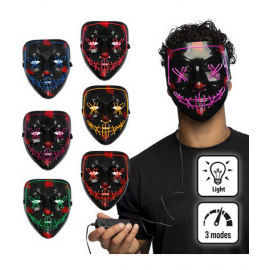 MASCHERA LED \\"NOTTE DEL GIUDIZIO\\" - COLORI ASSORTITI