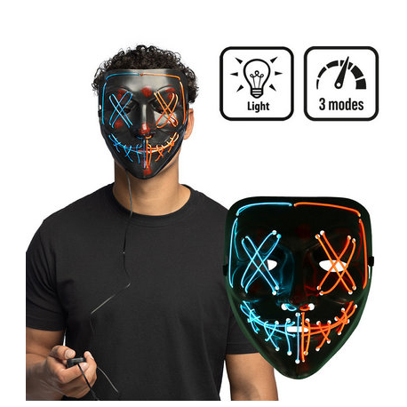 MASCHERA LED "NOTTE DEL GIUDIZIO" - KILLER SMILE DUO
