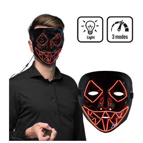 MASCHERA LED \\"NOTTE DEL GIUDIZIO\\" - LED RED
