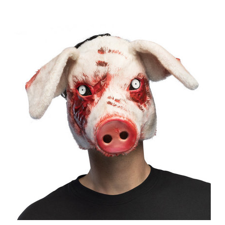 MASCHERA MAIALE INSANGUINATO "effetto realistico" - HALF BLOODY PIG