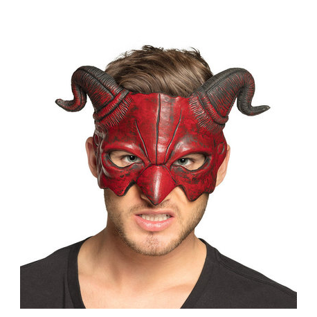 MASCHERA MEZZO VISO DEMONE