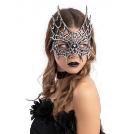 MASCHERA RAGNATELA CON STRASS