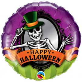 PALLONCINO HALLOWEEN SKELETRON FOIL STANDARD ø 45cm