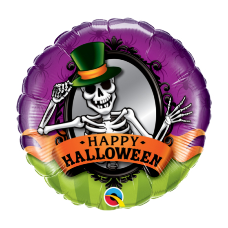 PALLONCINO HALLOWEEN SKELETRON FOIL STANDARD ø 45cm