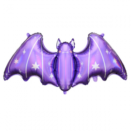 PALLONCINO MYLAR PIPISTRELLO VIOLA - 119,5 x 51 cm
