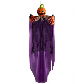ZUCCA HORROR D'APPENDERE CON LUCI (BATTERIE INCLUSE) 115cm