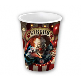BICCHIERI HALLOWEEN "CIRCUS CLOWN" 240ml - PZ. 6