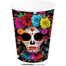 BICCHIERI HALLOWEEN \\"DIA DE MUERTOS\\" 240ml - PZ. 6
