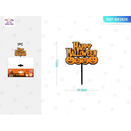 CAKE TOPPER HAPPY HALLOWEEN ZUCCHE 11x14cm