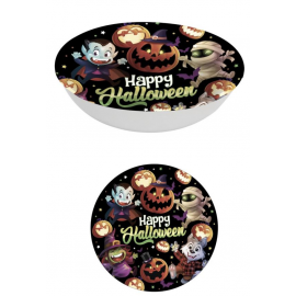 CIOTOLA PLASTICA "HAPPY HALLOWEEN" 32cm