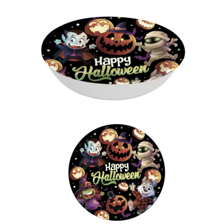 CIOTOLA PLASTICA "HAPPY HALLOWEEN" 32cm
