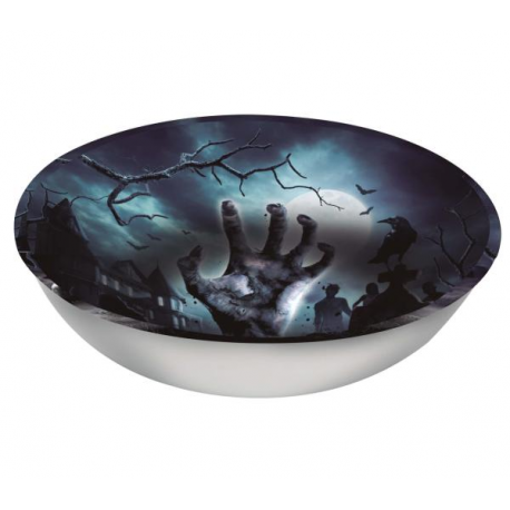 CIOTOLA PLASTICA HALLOWEEN "ZOMBIE" 32cm