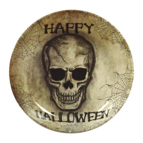 CIOTOLA PLASTICA HAPPY HALLOWEEN "TESCHIO" 32cm