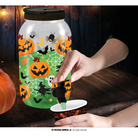 DISTRIBUTORE DI BEVANDE ZUCCHE DI HALLOWEEN 22X18X27 cm