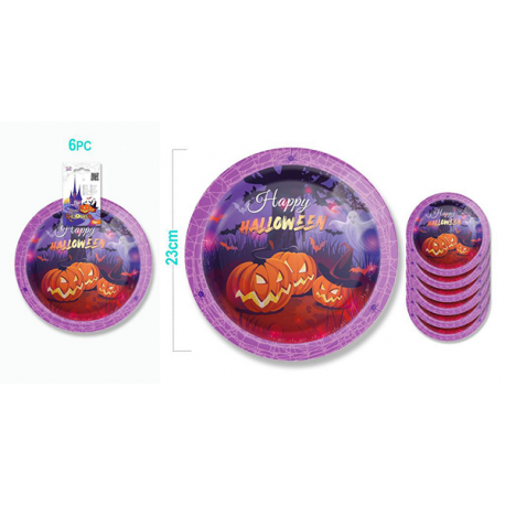 PIATTI \\"HAPPY HALLOWEEN\\" 23cm - 6 Pz.