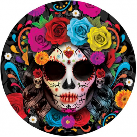PIATTI HALLOWEEN \\"DIA DE MUERTOS\\" 23cm - PZ. 6