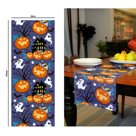 RUNNER HALLOWEEN "ZUCCHE & FANTASMI" 275x28cm