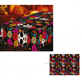 TOVAGLIA PLASTICA HALLOWEEN \\"DIA DE MUERTOS\\" 274x137cm