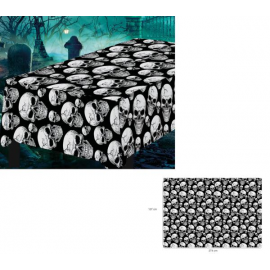 TOVAGLIA PLASTICA HALLOWEEN \\"TESCHIO\\" 274x137cm
