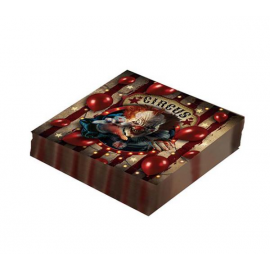 TOVAGLIOLI HALLOWEEN "CIRCUS CLOWN" 16X16cm - PZ. 20