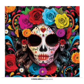 TOVAGLIOLI HALLOWEEN \\"DIA DE MUERTOS\\" 16X16cm - PZ. 20