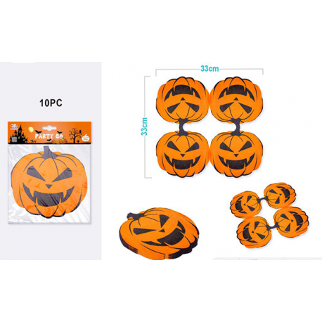 TOVAGLIOLI HALLOWEEN \\"ZUCCA\\" 33x33cm - 10 Pz.