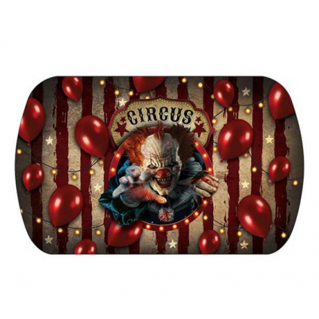 VASSOIO PLASTICA HALLOWEEN "CIRCUS CLOWN" 39x24cm