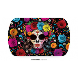 VASSOIO PLASTICA HALLOWEEN \\"DIA DE MUERTOS\\" 39x24cm
