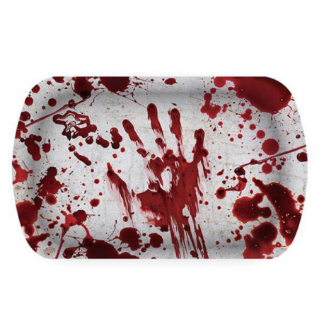 VASSOIO PLASTICA HALLOWEEN \\"INSANGUINATO\\" 39x24cm
