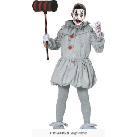 COSTUME "IT" CLOWN ASSASSINO, 14 – 16 ANNI (171 CM), TEEN BOY