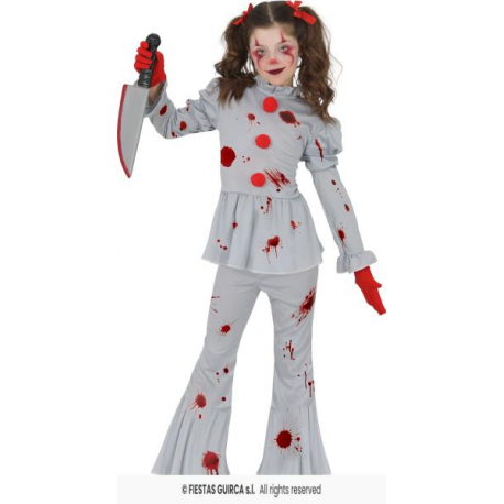 COSTUME "IT" CLOWN, 7 – 9 ANNI (137 CM), BAMBINA
