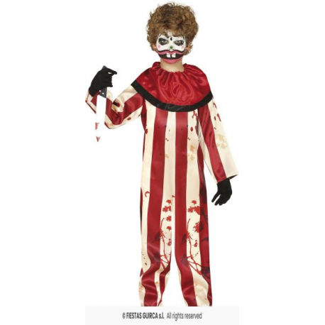 COSTUME CLOWN A STRISCE, 10 – 12 ANNI (151 CM), BAMBINO