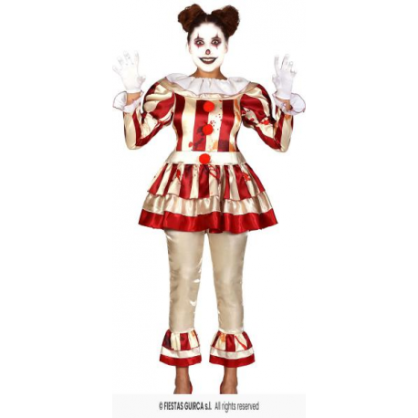 COSTUME CLOWN A STRISCE, 38 – 40 (M), DONNA