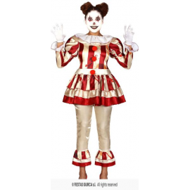 COSTUME CLOWN A STRISCE, 44 – 46 (XL), DONNA