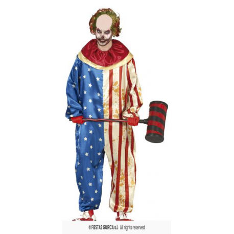 COSTUME CLOWN PATRIOTA, UOMO, 54 – 56 (XL)