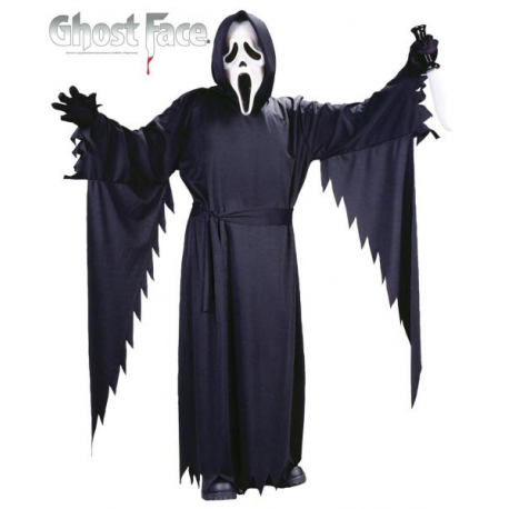 COSTUME SCREAM TEEN GHOST FACE® ORIGINALE!!! CON GUANTI E MASCHERA - 12/14 ANNI