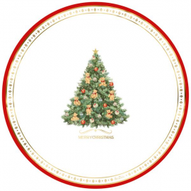 MAXI PIATTI CHRISTMAS TEDDY CM.33 PZ.6