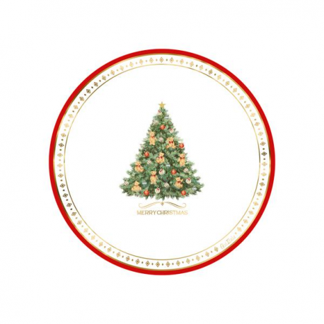 PIATTI CHRISTMAS TEDDY CM.21 PZ.8