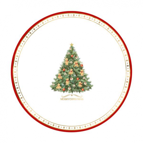 PIATTI FONDINA CHRISTMAS TEDDY CM.24 PZ.8