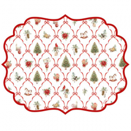 TOVAGLIETTE MONOUSO CHRISTMAS "ABETE MIX" PZ.4