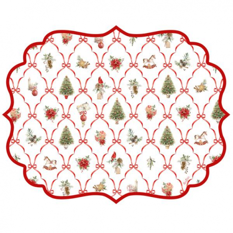 TOVAGLIETTE MONOUSO CHRISTMAS "ABETE MIX" PZ.4